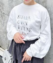 箔プリントロゴロングTシャツ