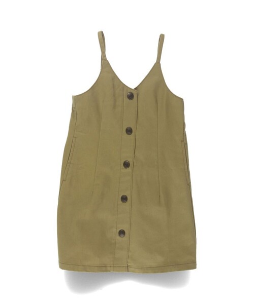 BRANSHES（ブランシェス）の「フロントボタンジャンパースカート（ジャンパースカート・キッズ・ネイビー/ブラウン・90/100/130/120/150/140/110）」の5枚目の写真