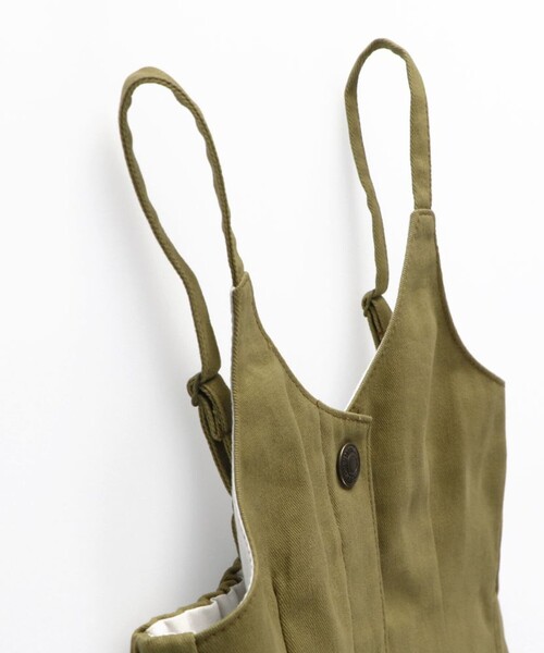 BRANSHES（ブランシェス）の「フロントボタンジャンパースカート（ジャンパースカート・キッズ・ネイビー/ブラウン・90/100/130/120/150/140/110）」の6枚目の写真