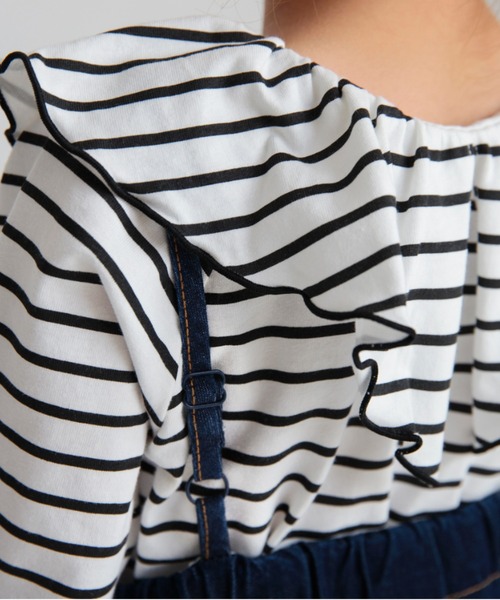 BRANSHES（ブランシェス）の「フロントボタンジャンパースカート（ジャンパースカート・キッズ・ネイビー/ブラウン・90/100/130/120/150/140/110）」の14枚目の写真