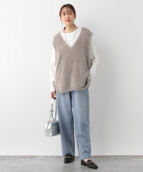 GLOBAL WORK（グローバルワーク）の「GOODデニムプレミアムバギーパンツ/132403（デニムパンツ・レディース・その他1/その他2/その他3/グレー系その他4/ブルー系5・SMALL/LARGE/MEDIUM）」の11枚目の写真