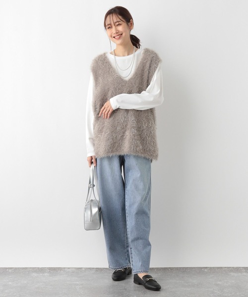 GLOBAL WORK（グローバルワーク）の「GOODデニムプレミアムバギーパンツ/132403（デニムパンツ・レディース・その他1/その他2/その他3/グレー系その他4/ブルー系5・SMALL/LARGE/MEDIUM）」の13枚目の写真