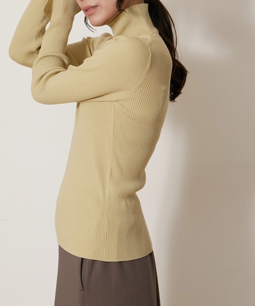 NERGY（ナージー）の「【抗ピル加工】リブタートルニット（ニット/セーター・レディース・サックスブルー/キナリ/ミント/オレンジ・FREE）」の12枚目の写真