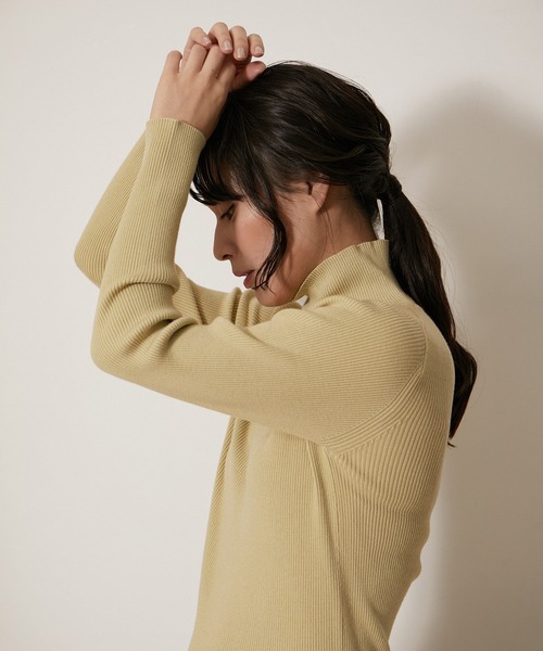 NERGY（ナージー）の「【抗ピル加工】リブタートルニット（ニット/セーター・レディース・サックスブルー/キナリ/ミント/オレンジ・FREE）」の15枚目の写真