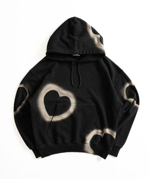 WISH FOR EVER(ウィッシュフォーエバー)の「HEART MOTIF DESIGN HOODIE/ハートモチーフデザインフーディ(パーカー・メンズ・ネイビー/ブラック・MEDIUM/LARGE)」の7枚目の写真