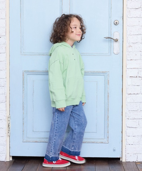 BIG FIELD（ビッグフィールド）の「ムジダメージパーカー（パーカー・キッズ・杢グレー/ライム/レッド・90/100/110/120/130/140/150）」の5枚目の写真