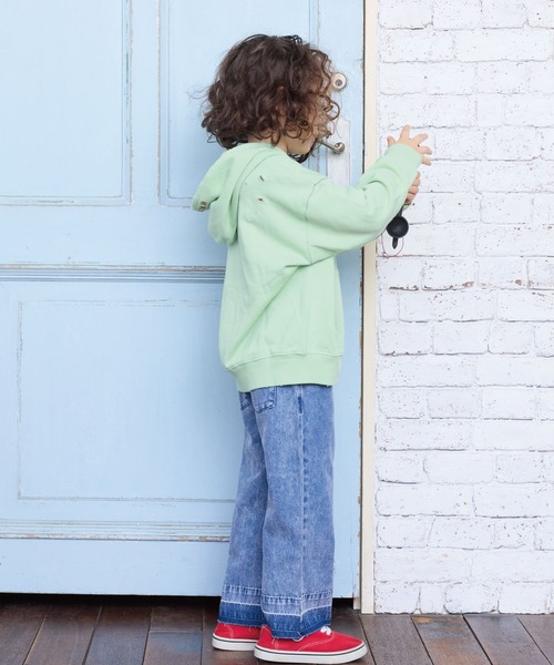 BIG FIELD（ビッグフィールド）の「ムジダメージパーカー（パーカー・キッズ・杢グレー/ライム/レッド・90/100/110/120/130/140/150）」の9枚目の写真