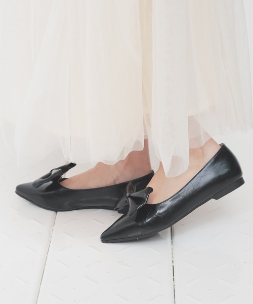 Honeys（ハニーズ）の「２ｗａｙリボンパンプス（パンプス・レディース・ブラック/シルバー・22.5/23.0/23.5/24.0/24.5）」の4枚目の写真