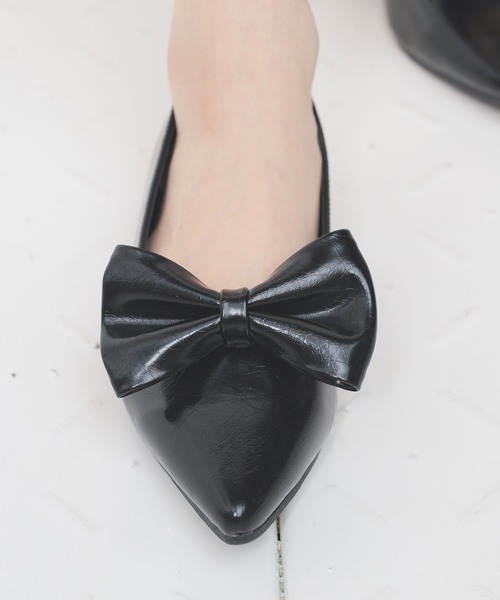 Honeys（ハニーズ）の「２ｗａｙリボンパンプス（パンプス・レディース・ブラック/シルバー・22.5/23.0/23.5/24.0/24.5）」の6枚目の写真