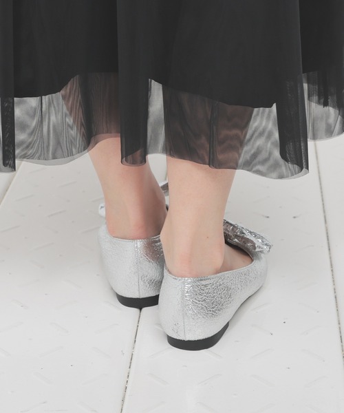 Honeys（ハニーズ）の「２ｗａｙリボンパンプス（パンプス・レディース・ブラック/シルバー・22.5/23.0/23.5/24.0/24.5）」の13枚目の写真