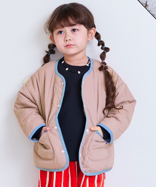 ELENDEEK ノーカラージャケット F ネイビー/ピンク ELENDEEK ノーカラージャケット F ネイビー/ピンク - メルカリ