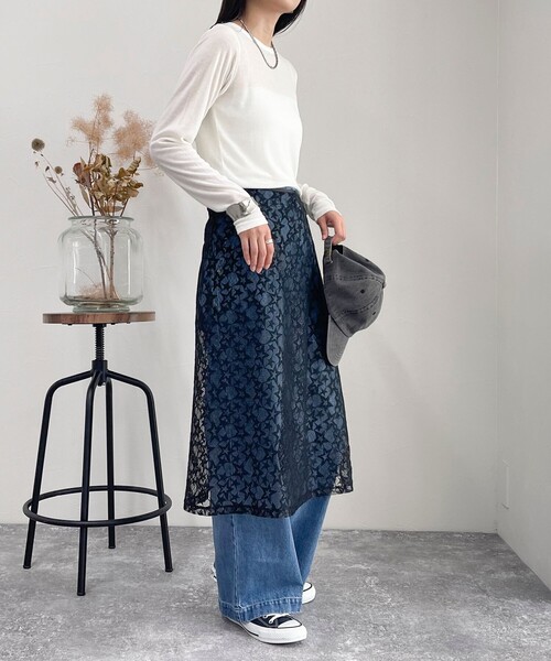 fredy emue(フレディエミュ)の「【新色登場】シアーウォームフライス ロンTシャツ(Tシャツ/カットソー・レディース・ブラック/オフホワイト/ブラック系その他/ベージュ/ライトグレー/ピンク・38)」の8枚目の写真