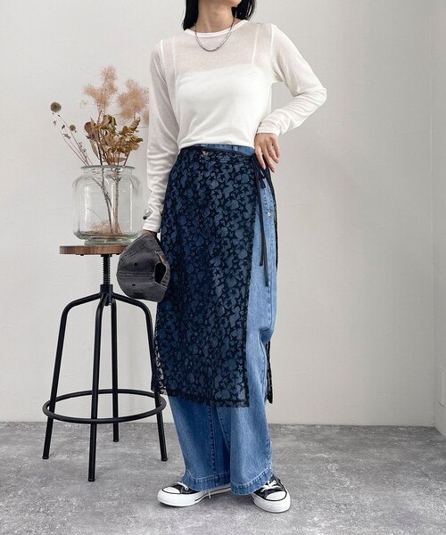 fredy emue(フレディエミュ)の「【新色登場】シアーウォームフライス ロンTシャツ(Tシャツ/カットソー・レディース・ブラック/オフホワイト/ブラック系その他/ベージュ/ライトグレー/ピンク・38)」の11枚目の写真