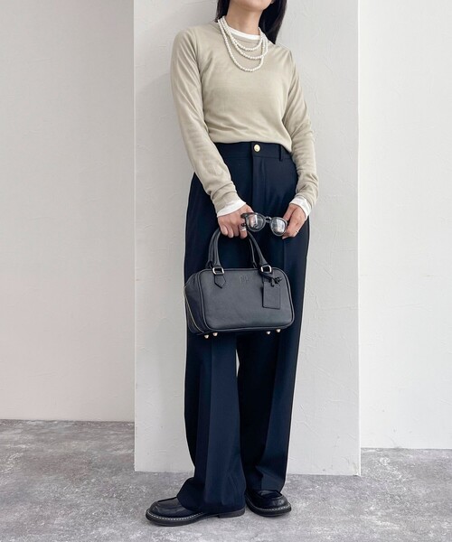 fredy emue(フレディエミュ)の「【新色登場】シアーウォームフライス ロンTシャツ(Tシャツ/カットソー・レディース・ブラック/オフホワイト/ブラック系その他/ベージュ/ライトグレー/ピンク・38)」の17枚目の写真