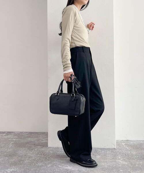 fredy emue(フレディエミュ)の「【新色登場】シアーウォームフライス ロンTシャツ(Tシャツ/カットソー・レディース・ブラック/オフホワイト/ブラック系その他/ベージュ/ライトグレー/ピンク・38)」の19枚目の写真