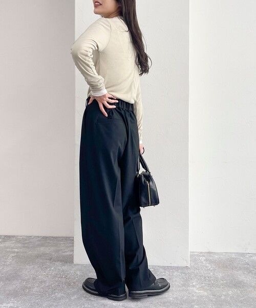 fredy emue(フレディエミュ)の「【新色登場】シアーウォームフライス ロンTシャツ(Tシャツ/カットソー・レディース・ブラック/オフホワイト/ブラック系その他/ベージュ/ライトグレー/ピンク・38)」の20枚目の写真