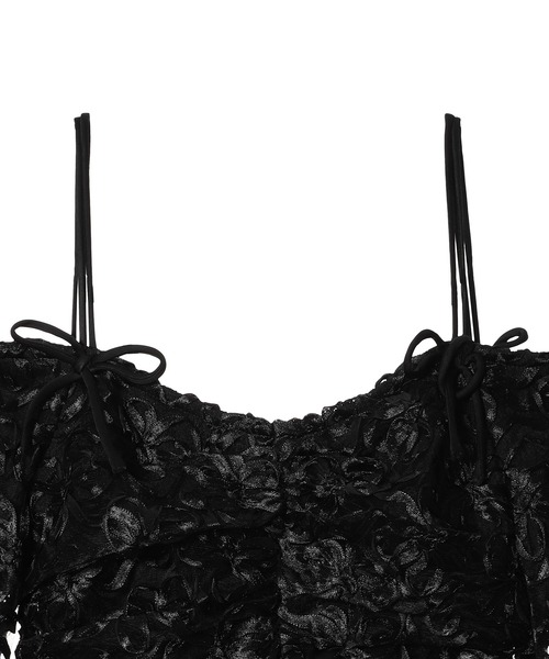 GANNI(ガニー)の「GANNI Ribbon Tulle Mini Dress F8652(ワンピース・レディース・ブラック・34/32)」の6枚目の写真