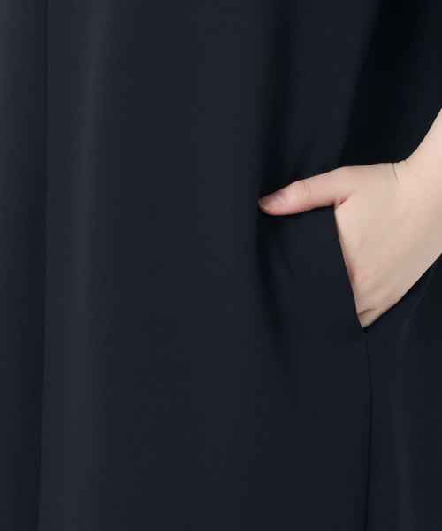 IENA タックスリーブワンピース ネイビー 38紺色 タックスリーブワンピース（ワンピース）｜IENA（イエナ）の通販