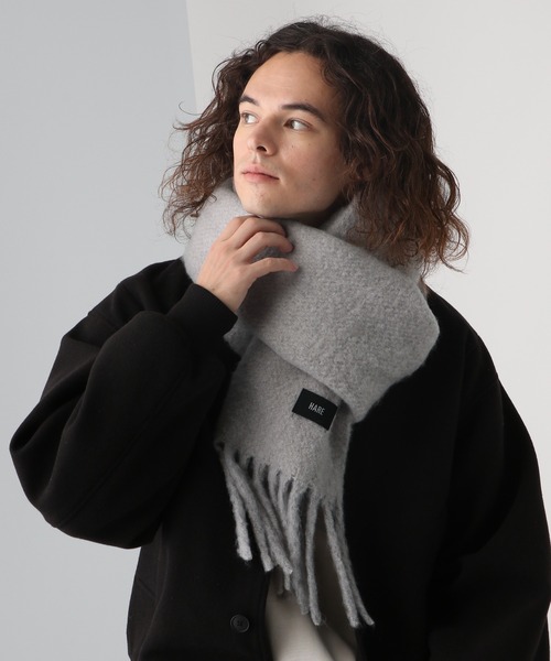 HARE(ハレ)の「シャギーマフラー(HARE)(マフラー・メンズ・ブラック/グレー/パープル・FREE)」の3枚目の写真