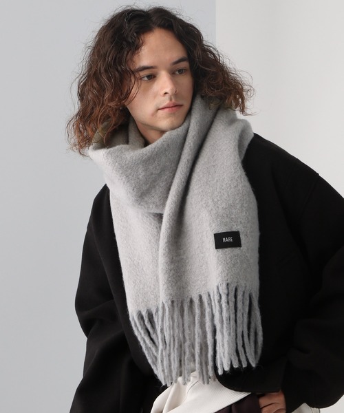 HARE(ハレ)の「シャギーマフラー(HARE)(マフラー・メンズ・ブラック/グレー/パープル・FREE)」の16枚目の写真