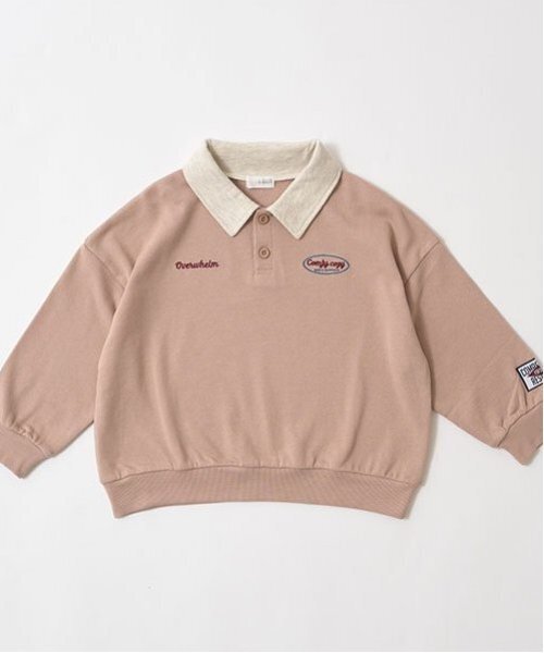 b・ROOM（ビールーム）の「【毛玉バイバイ裏毛】衿付きビッグスウェット（スウェット・キッズ・ベージュ/トップグレー/レッド/モスグリーン・110cm/100cm/120cm/130cm/140cm/150cm）」の19枚目の写真