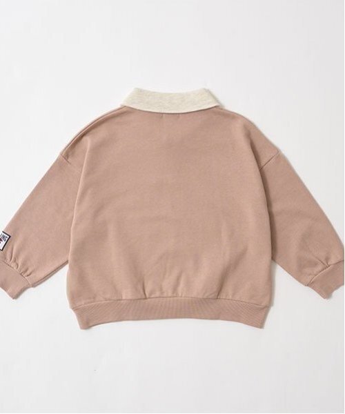 b・ROOM（ビールーム）の「【毛玉バイバイ裏毛】衿付きビッグスウェット（スウェット・キッズ・ベージュ/トップグレー/レッド/モスグリーン・110cm/100cm/120cm/130cm/140cm/150cm）」の13枚目の写真