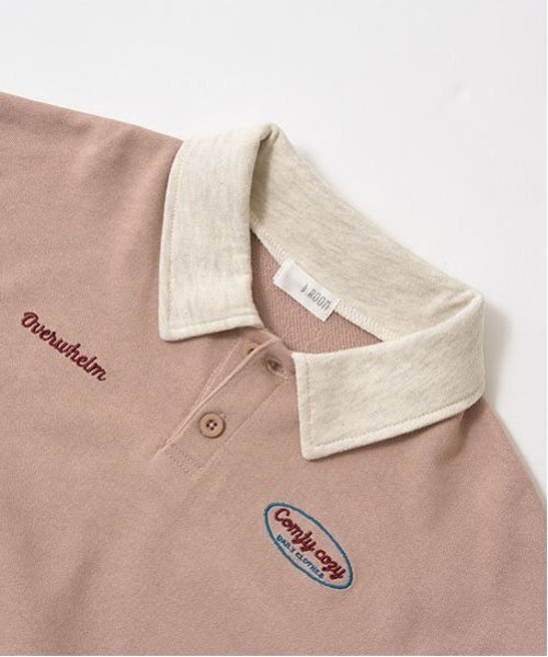 b・ROOM（ビールーム）の「【毛玉バイバイ裏毛】衿付きビッグスウェット（スウェット・キッズ・ベージュ/トップグレー/レッド/モスグリーン・110cm/100cm/120cm/130cm/140cm/150cm）」の12枚目の写真