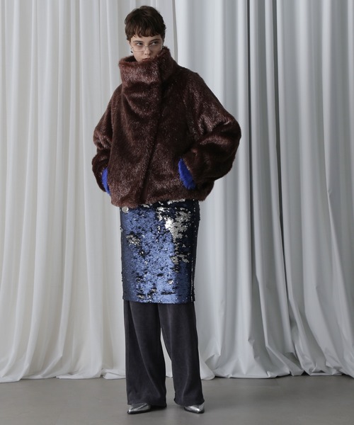 mici（ミチ）の「(mici)ビッグカラーショートコート（その他アウター