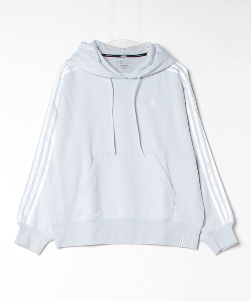 アディダス adidas エッセンシャルズ プラス スリーストライプス フレンチテリー パーカー（パーカー）｜adidas（アディダス）