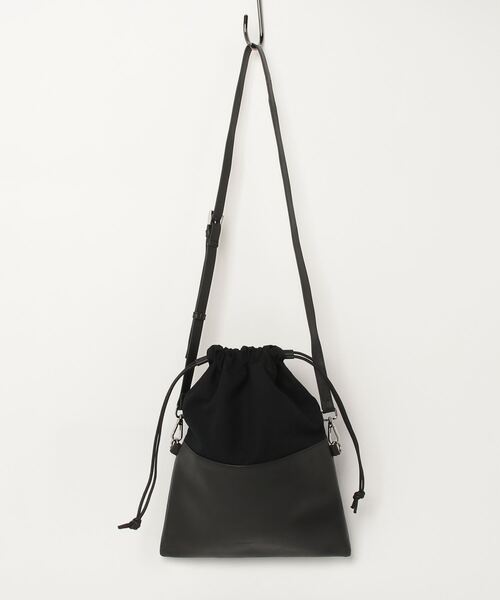 ADAM PATEK(アダムパテック)の「【ADAMPATEK】leather switching drawstring bag/レザー切替巾着バッグ(ショルダーバッグ・メンズ・ブラック・FREE)」の16枚目の写真