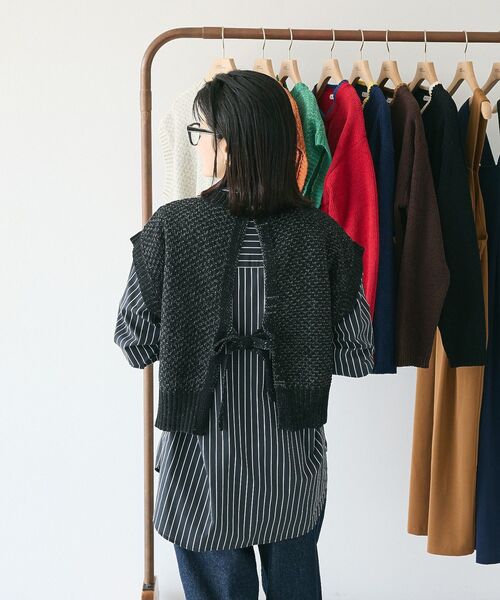 CRAFT STANDARD BOUTIQUE（クラフトスタンダードブティック）の「キナリノコラボ/洗える2wayモールニットベスト/24AW（ベスト・レディース・ブラック/オレンジ/ベージュ/グリーン・FREE）」の9枚目の写真