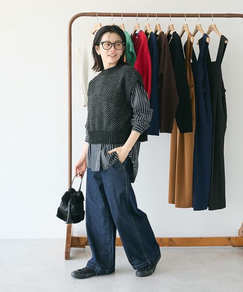 CRAFT STANDARD BOUTIQUE（クラフトスタンダードブティック）の「キナリノコラボ/洗える2wayモールニットベスト/24AW（ベスト・レディース・ブラック/オレンジ/ベージュ/グリーン・FREE）」の11枚目の写真