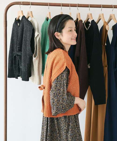 CRAFT STANDARD BOUTIQUE（クラフトスタンダードブティック）の「キナリノコラボ/洗える2wayモールニットベスト/24AW（ベスト・レディース・ブラック/オレンジ/ベージュ/グリーン・FREE）」の16枚目の写真