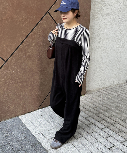 JOURNAL STANDARD(ジャーナルスタンダード)の「ストレッチアゼニットサロペット(サロペット/オーバーオール・レディース・ブラック/チャコールグレー・FREE)」の6枚目の写真