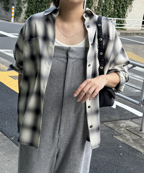 JOURNAL STANDARD(ジャーナルスタンダード)の「ストレッチアゼニットサロペット(サロペット/オーバーオール・レディース・ブラック/チャコールグレー・FREE)」の10枚目の写真