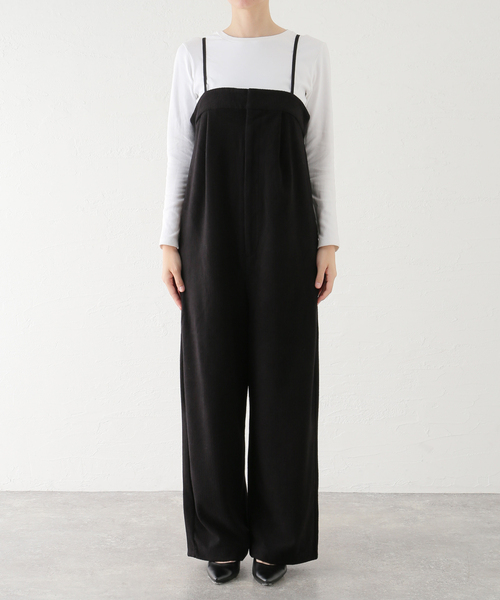 JOURNAL STANDARD(ジャーナルスタンダード)の「ストレッチアゼニットサロペット(サロペット/オーバーオール・レディース・ブラック/チャコールグレー・FREE)」の14枚目の写真