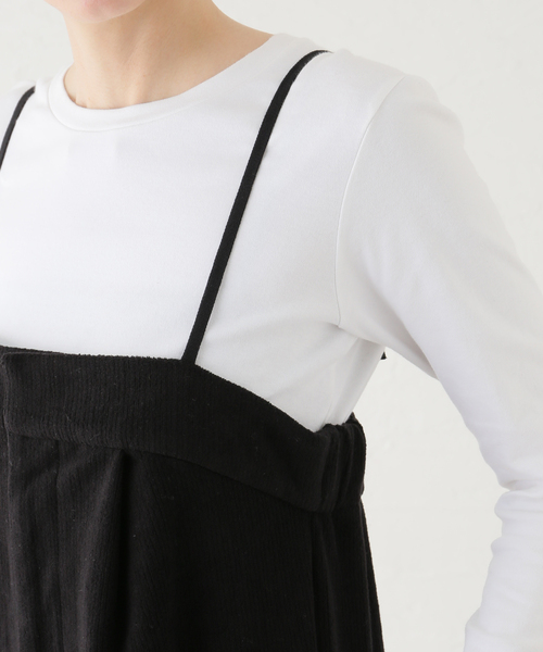 JOURNAL STANDARD(ジャーナルスタンダード)の「ストレッチアゼニットサロペット(サロペット/オーバーオール・レディース・ブラック/チャコールグレー・FREE)」の22枚目の写真