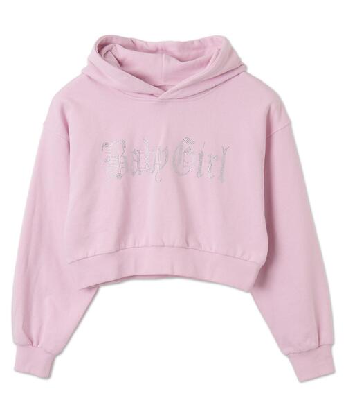 WEGO（ウィゴー）の「WEGO/ラインストーンショートプルパーカー（スウェット・レディース・ピンク/ライトグレー/ブラック・FREE）」の19枚目の写真