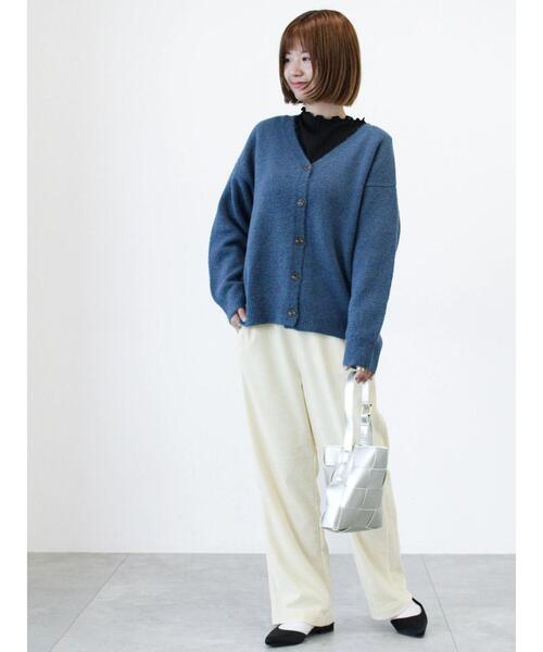 Lugnoncure（ルノンキュール）の「ベロアワイドパンツ（その他パンツ・レディース・モカ/ブラック/オフホワイト・F）」の7枚目の写真