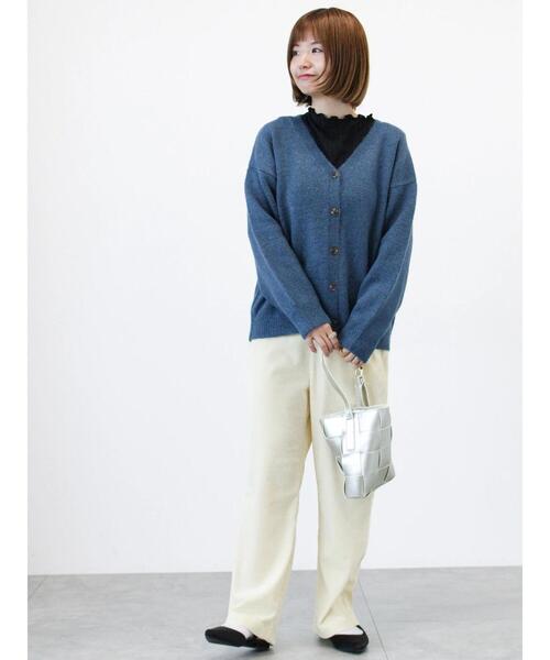 Lugnoncure（ルノンキュール）の「ベロアワイドパンツ（その他パンツ・レディース・モカ/ブラック/オフホワイト・F）」の8枚目の写真