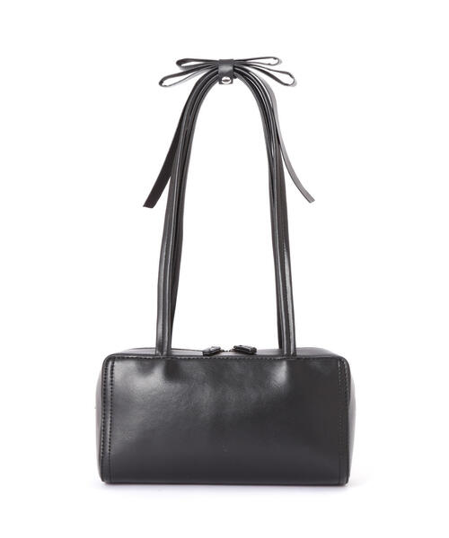 FREE'S MART（フリーズマート）の「◆リボンショルダーバッグ（ショルダーバッグ・レディース・ブラック/ホワイト・ﾌﾘ-）」の5枚目の写真