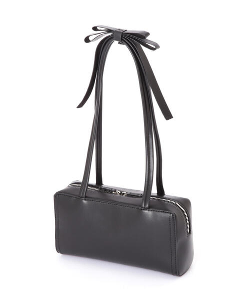 FREE'S MART（フリーズマート）の「◆リボンショルダーバッグ（ショルダーバッグ・レディース・ブラック/ホワイト・ﾌﾘ-）」の6枚目の写真