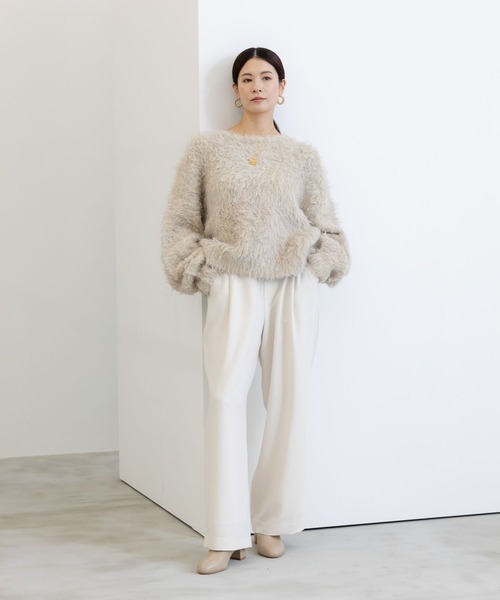 Elura（エルーラ）の「エアリーシャギープルオーバー/150348（ニット/セーター・レディース・チャコールグレー/オレンジ/ライトベージュ・MEDIUM/LARGE）」の10枚目の写真