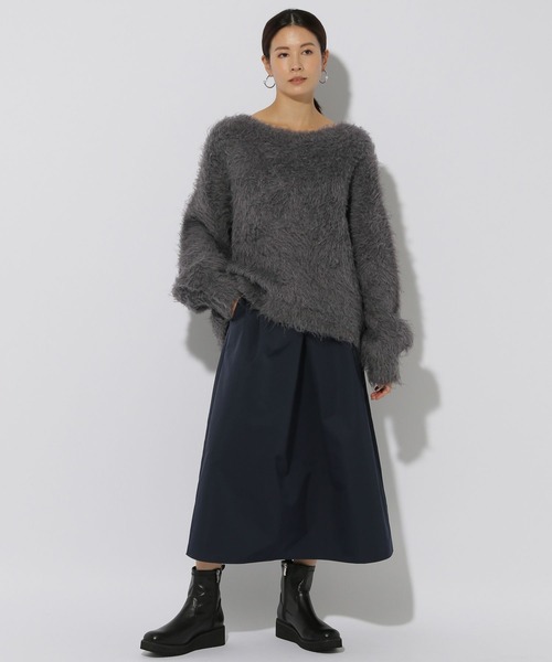 Elura（エルーラ）の「エアリーシャギープルオーバー/150348（ニット/セーター・レディース・チャコールグレー/オレンジ/ライトベージュ・MEDIUM/LARGE）」の12枚目の写真