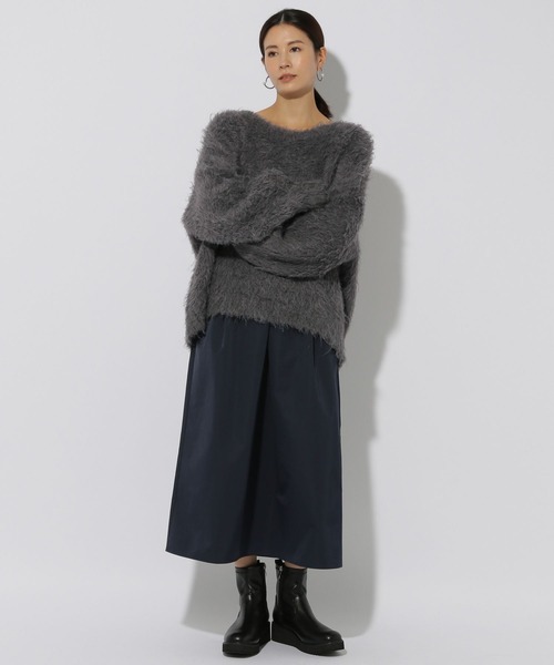 Elura（エルーラ）の「エアリーシャギープルオーバー/150348（ニット/セーター・レディース・チャコールグレー/オレンジ/ライトベージュ・MEDIUM/LARGE）」の13枚目の写真