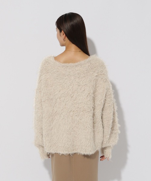 Elura（エルーラ）の「エアリーシャギープルオーバー/150348（ニット/セーター・レディース・チャコールグレー/オレンジ/ライトベージュ・MEDIUM/LARGE）」の20枚目の写真