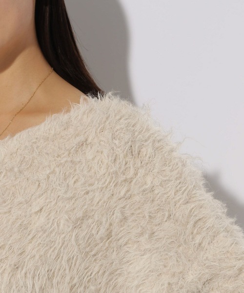 Elura（エルーラ）の「エアリーシャギープルオーバー/150348（ニット/セーター・レディース・チャコールグレー/オレンジ/ライトベージュ・MEDIUM/LARGE）」の22枚目の写真