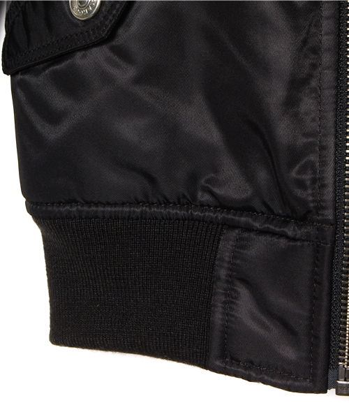 HYSTERIC MINI（ヒステリックミニ）の「HYS DUCK HUNTER COMO MA-1型ジャケット(リバーシブル)（ミリタリージャケット・キッズ・ブラック/カーキ/グリーン系その他・100/110/120）」の20枚目の写真