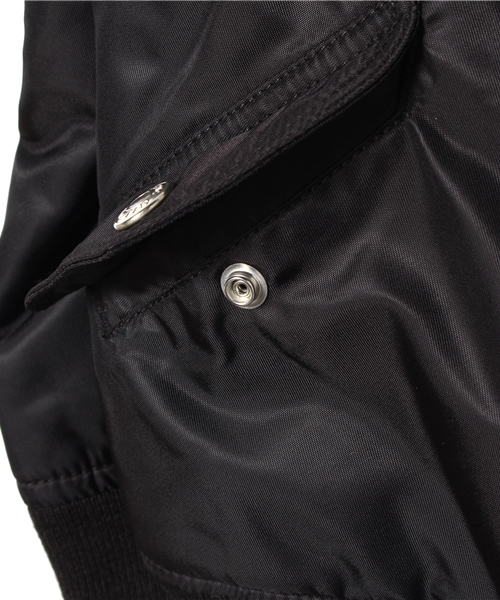 HYSTERIC MINI（ヒステリックミニ）の「HYS DUCK HUNTER COMO MA-1型ジャケット(リバーシブル)（ミリタリージャケット・キッズ・ブラック/カーキ/グリーン系その他・100/110/120）」の19枚目の写真