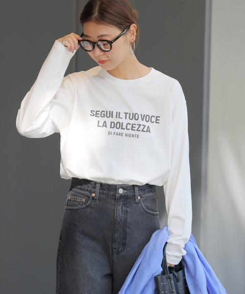 コットンロゴプリントロングスリーブ（Tシャツ/カットソー）｜JOURNAL